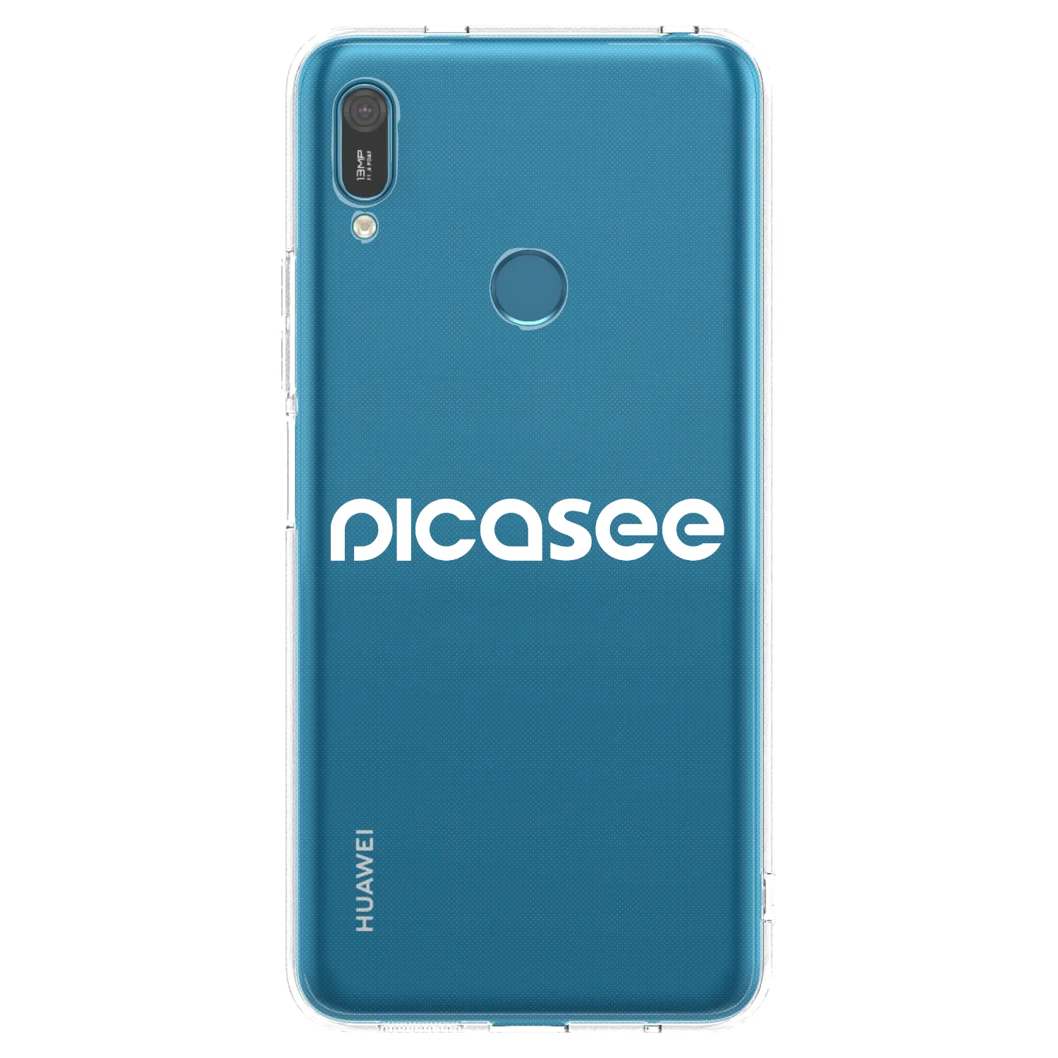 Picasee Huawei Y7 2019 Hülle - Transparentes Silikon - Picasee - new logo - white