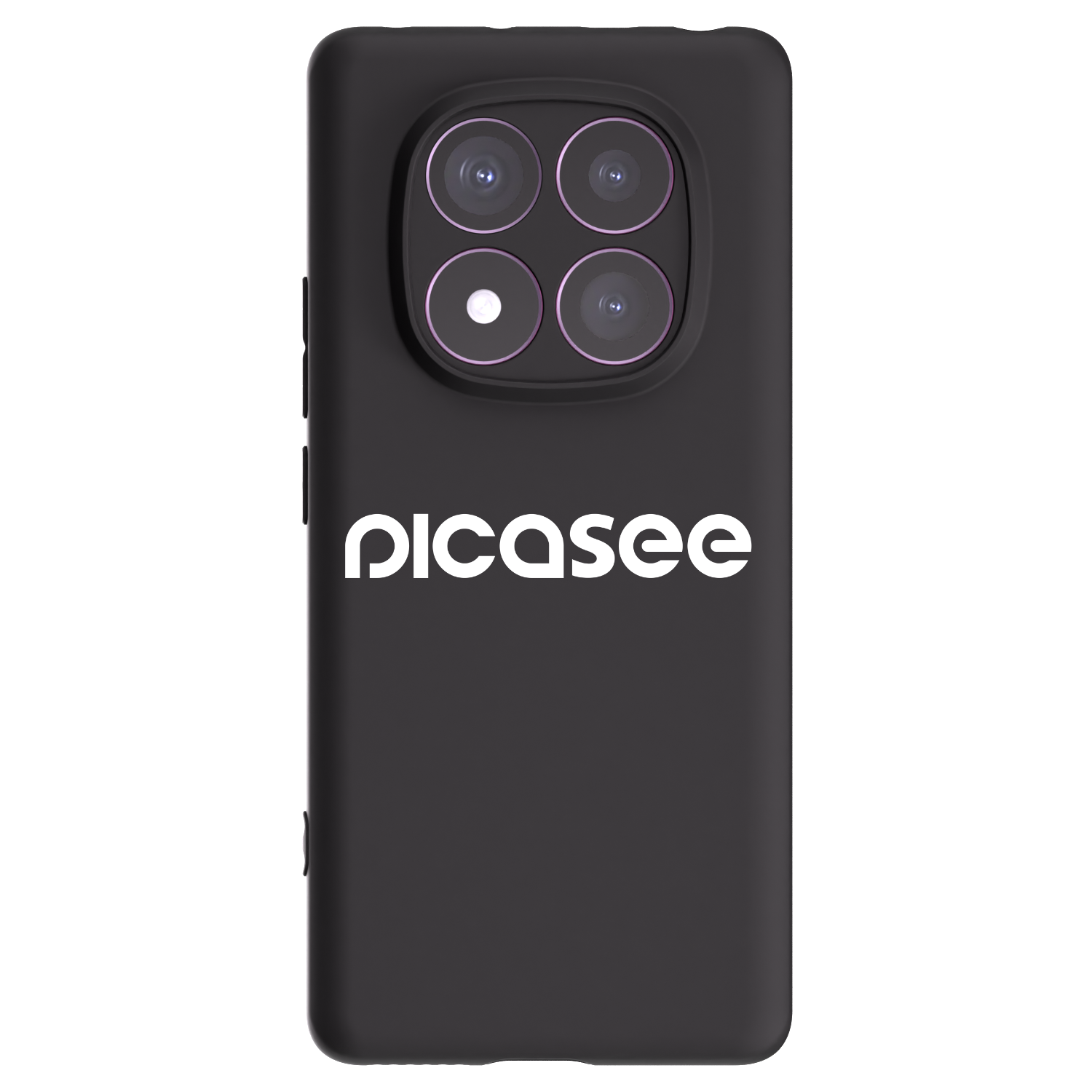 Picasee Xiaomi Redmi Note 14 Pro 4G Hülle - Schwarzes Silikon - Picasee - new logo - white