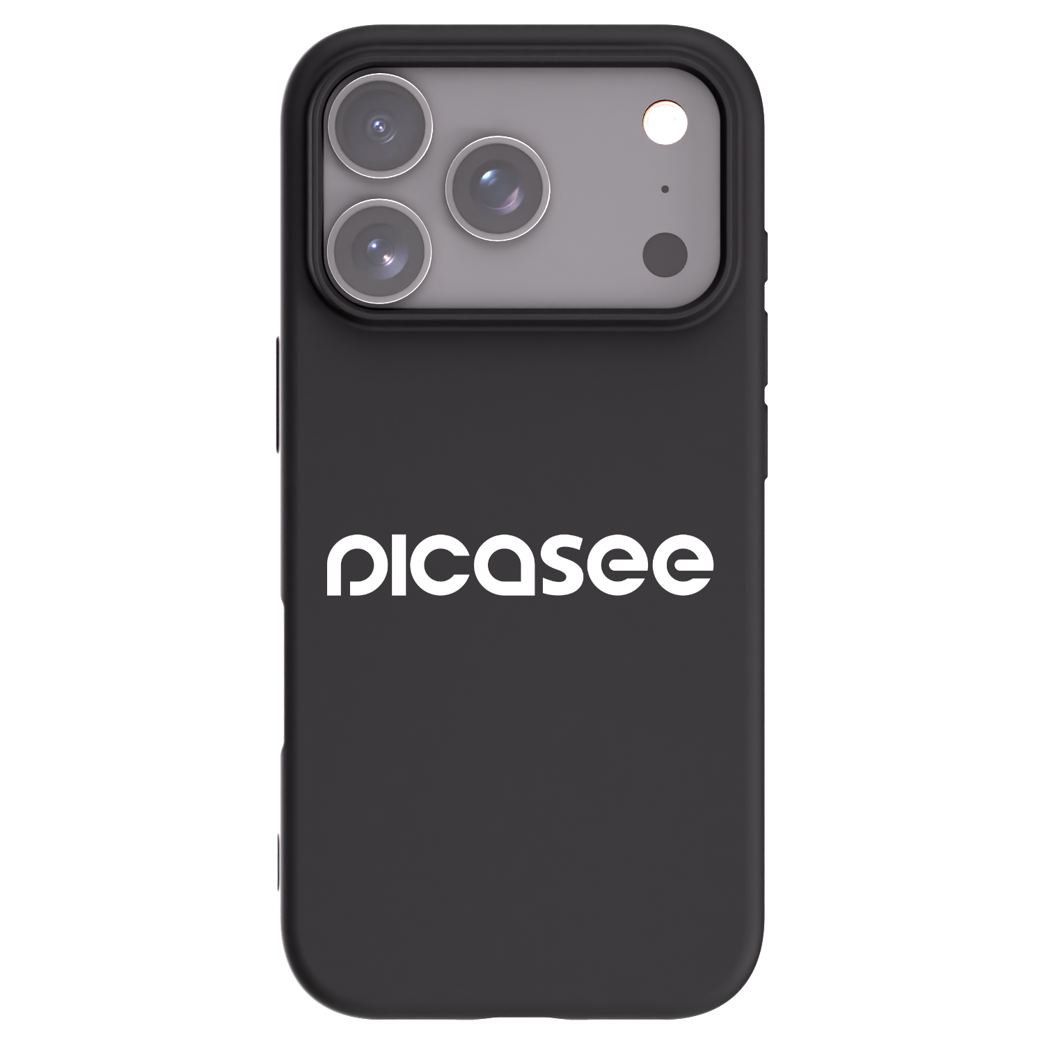 Picasee Apple iPhone 17 Pro Hülle - Schwarzes Silikon - Picasee - new logo - white