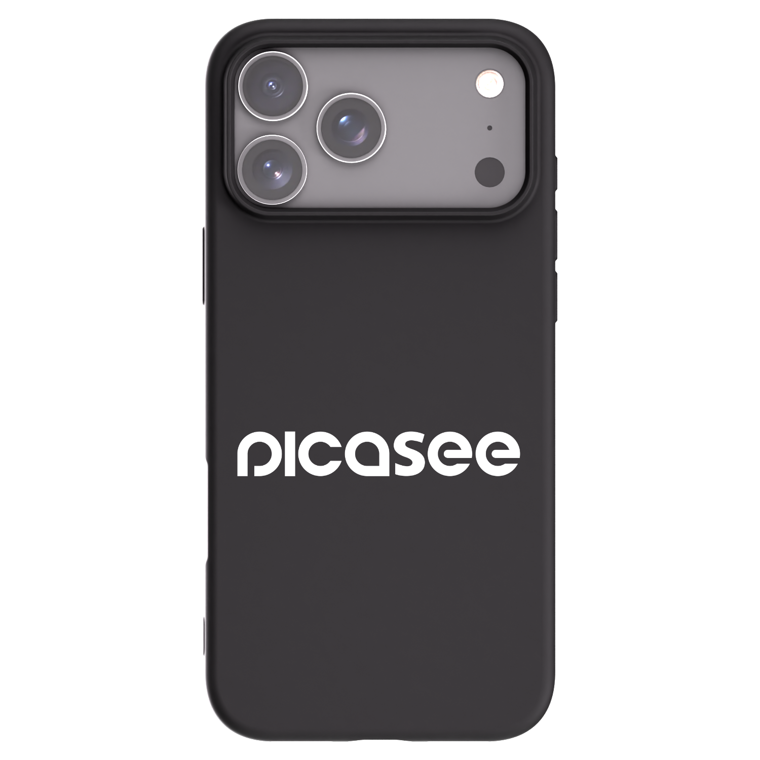 Picasee Apple iPhone 17 Pro Max Hülle - Schwarzes Silikon - Picasee - new logo - white