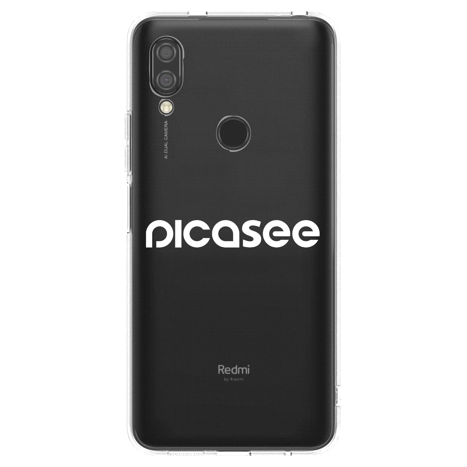 Picasee Xiaomi Redmi 7 Hülle - Transparentes Silikon - Picasee - new logo - white