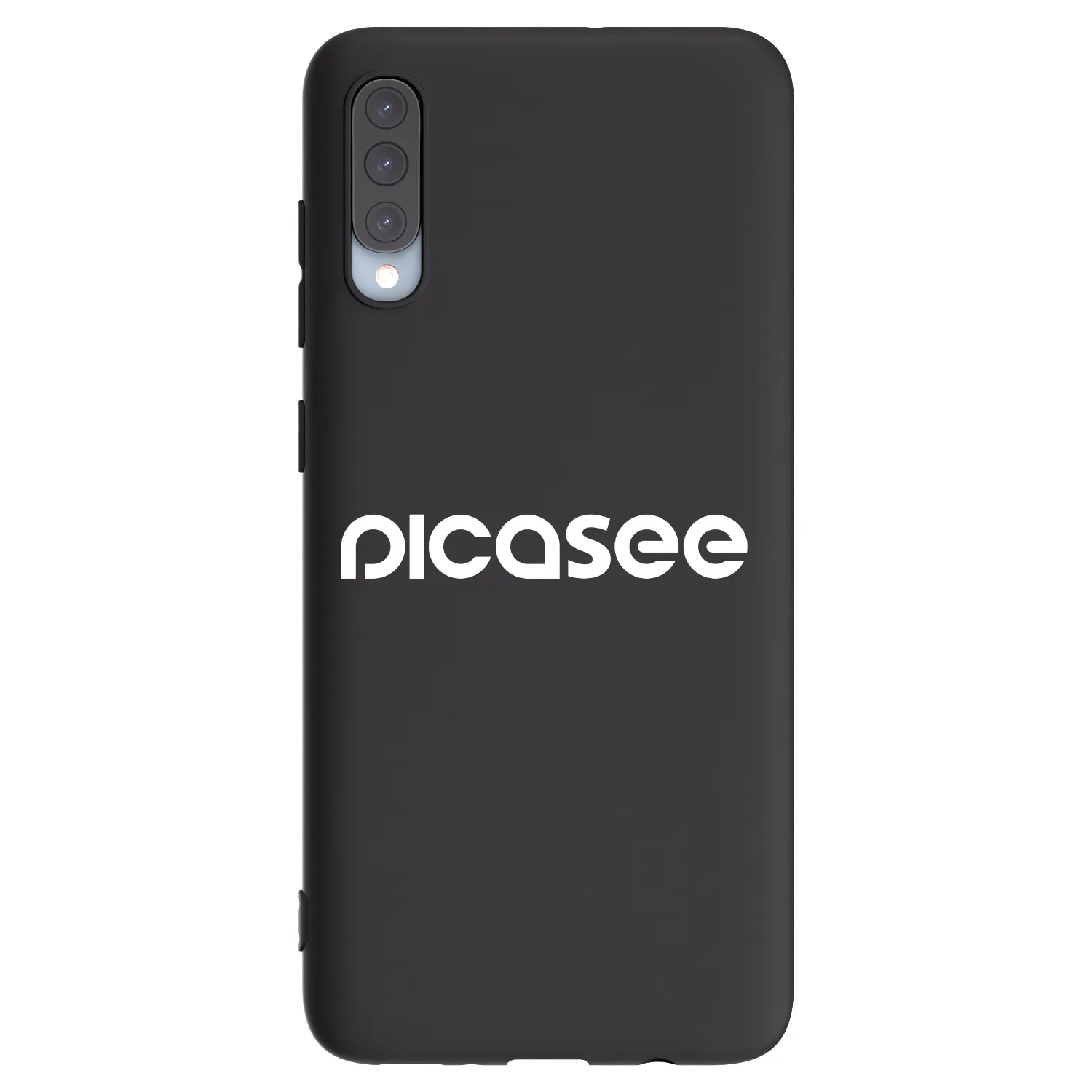 Picasee Samsung Galaxy A70 A705F Hülle - Schwarzes Silikon - Picasee - new logo - white