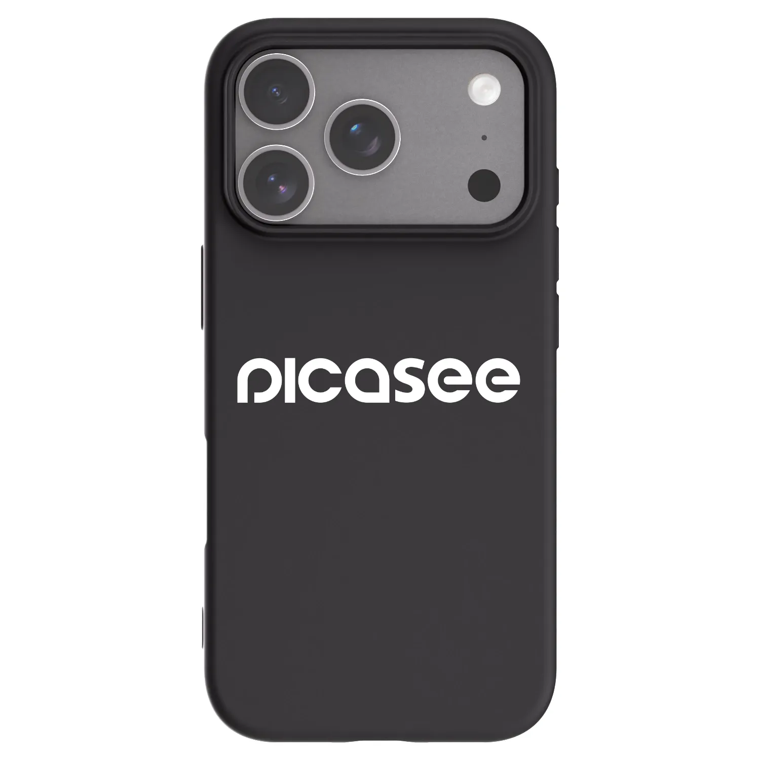 Picasee Apple iPhone 18 Pro Hülle - Schwarzes Silikon - Picasee - new logo - white