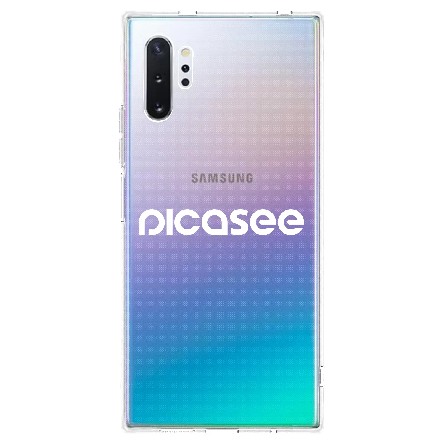 Picasee Samsung Galaxy Note 10+ N975F Hülle - Transparentes Silikon - Picasee - new logo - white