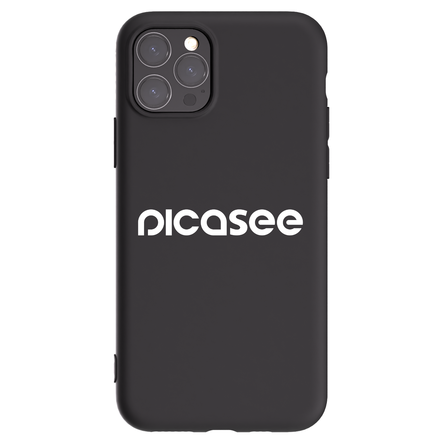 Picasee Apple iPhone 11 Pro Hülle - Schwarzes Silikon - Picasee - new logo - white