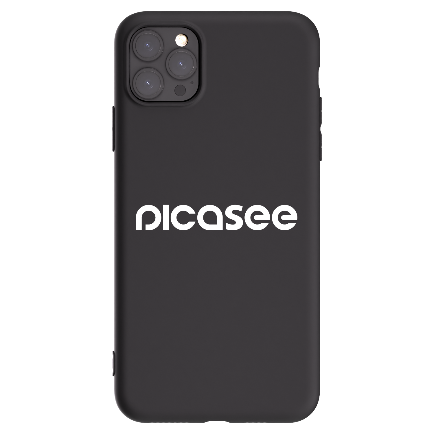 Picasee Apple iPhone 11 Pro Max Hülle - Schwarzes Silikon - Picasee - new logo - white