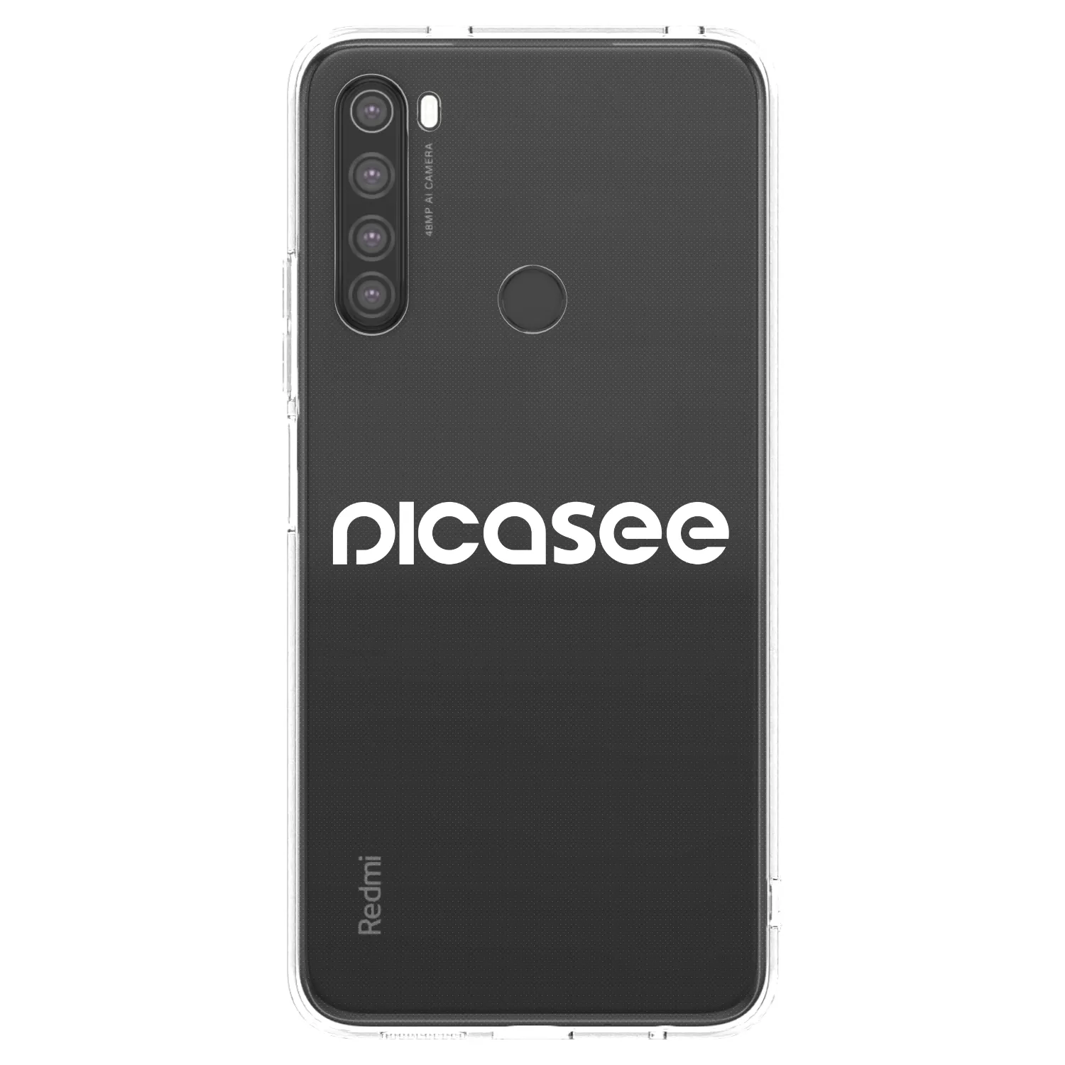 Picasee Xiaomi Redmi Note 8 Hülle - Transparentes Silikon - Picasee - new logo - white
