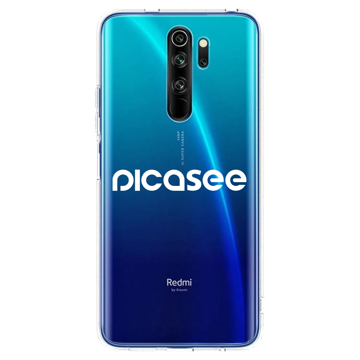 Picasee Xiaomi Redmi Note 8 Pro Hülle - Transparentes Silikon - Picasee - new logo - white