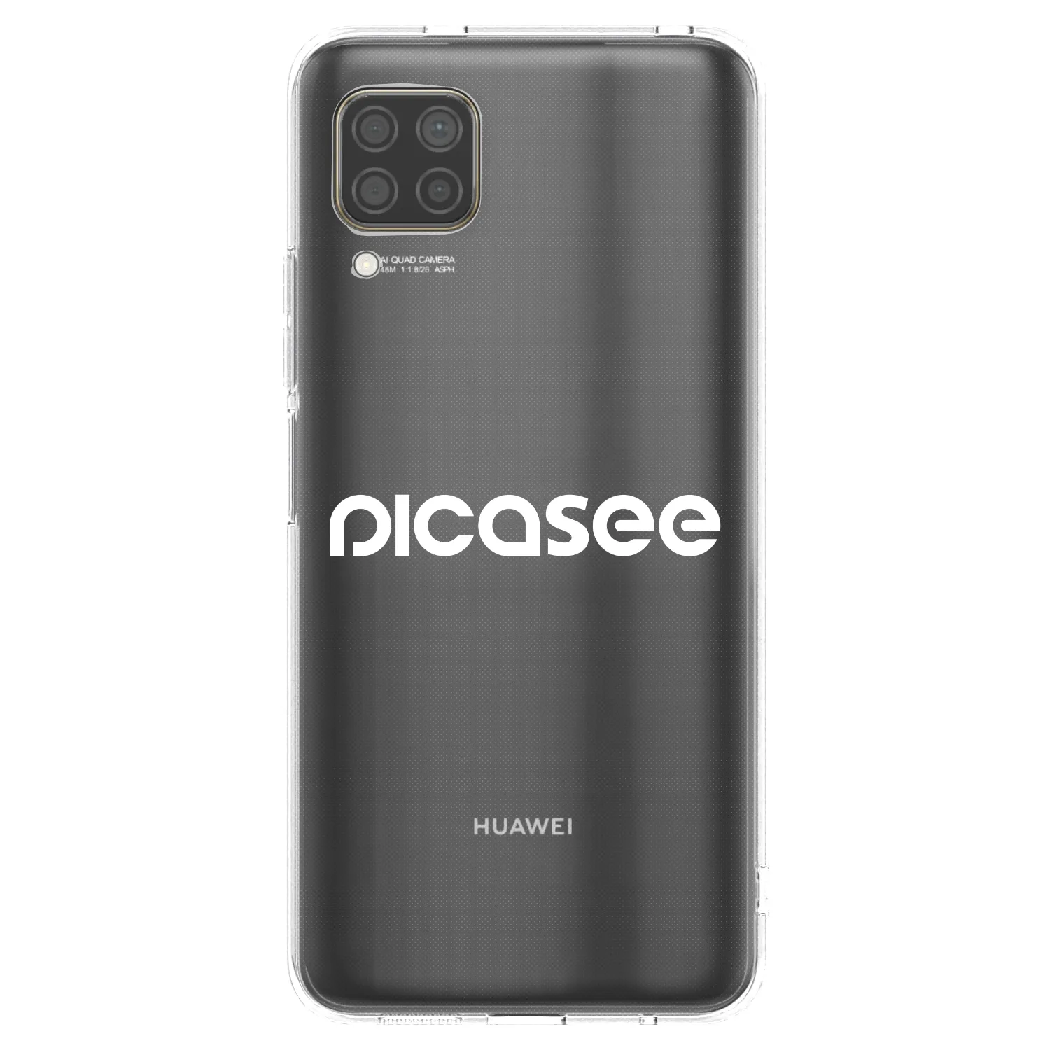 Picasee Huawei P40 Lite Hülle - Transparentes Silikon - Picasee - new logo - white