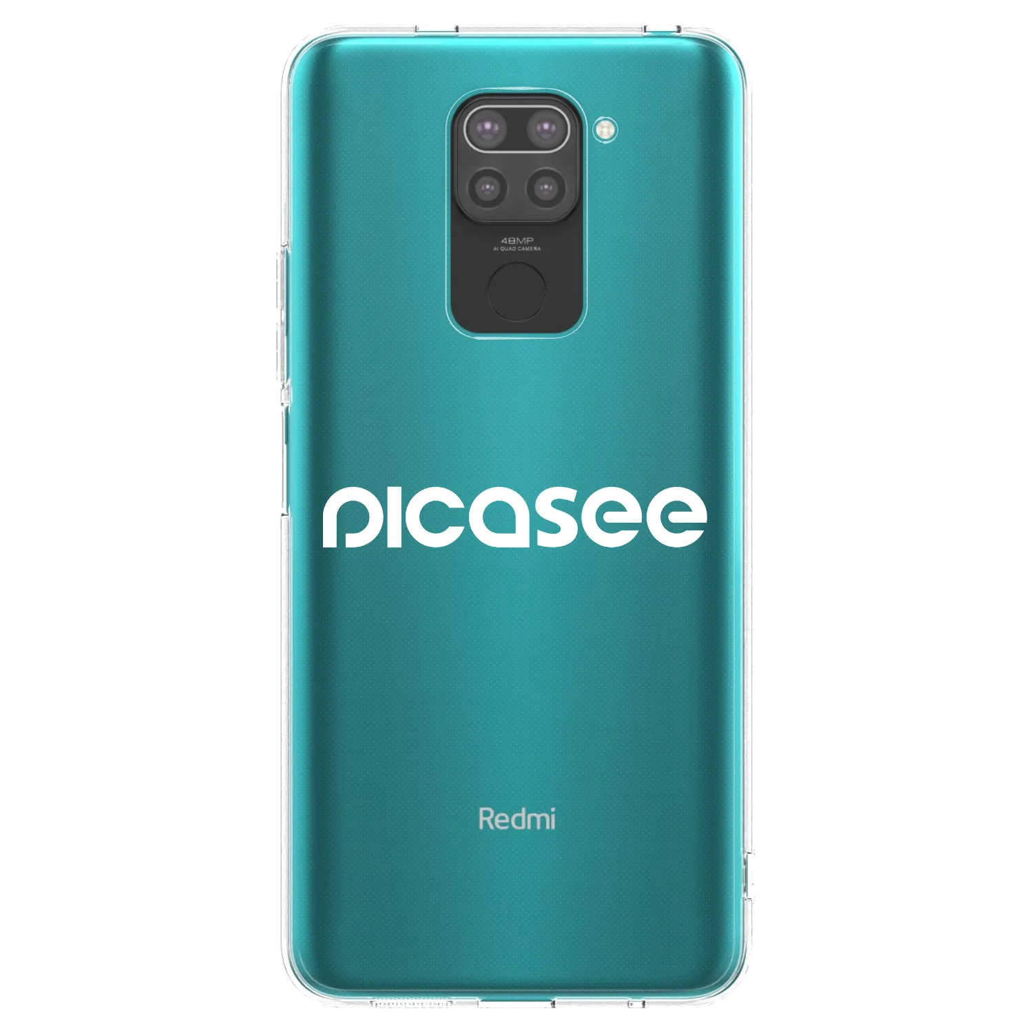 Picasee Xiaomi Redmi Note 9 Hülle - Schwarzes Silikon - Picasee - new logo - white