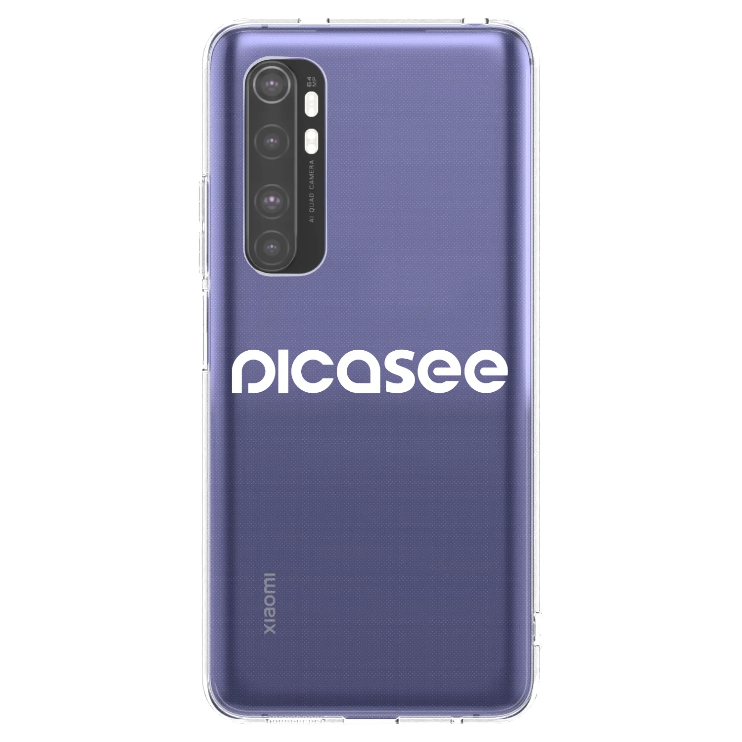 Picasee Xiaomi Mi Note 10 Lite Hülle - Transparentes Silikon - Picasee - new logo - white