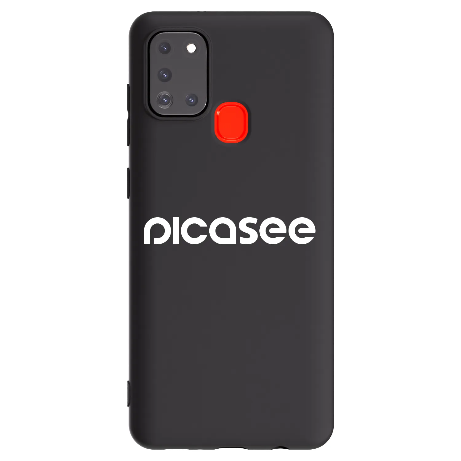 Picasee Samsung Galaxy A21s Hülle - Schwarzes Silikon - Picasee - new logo - white