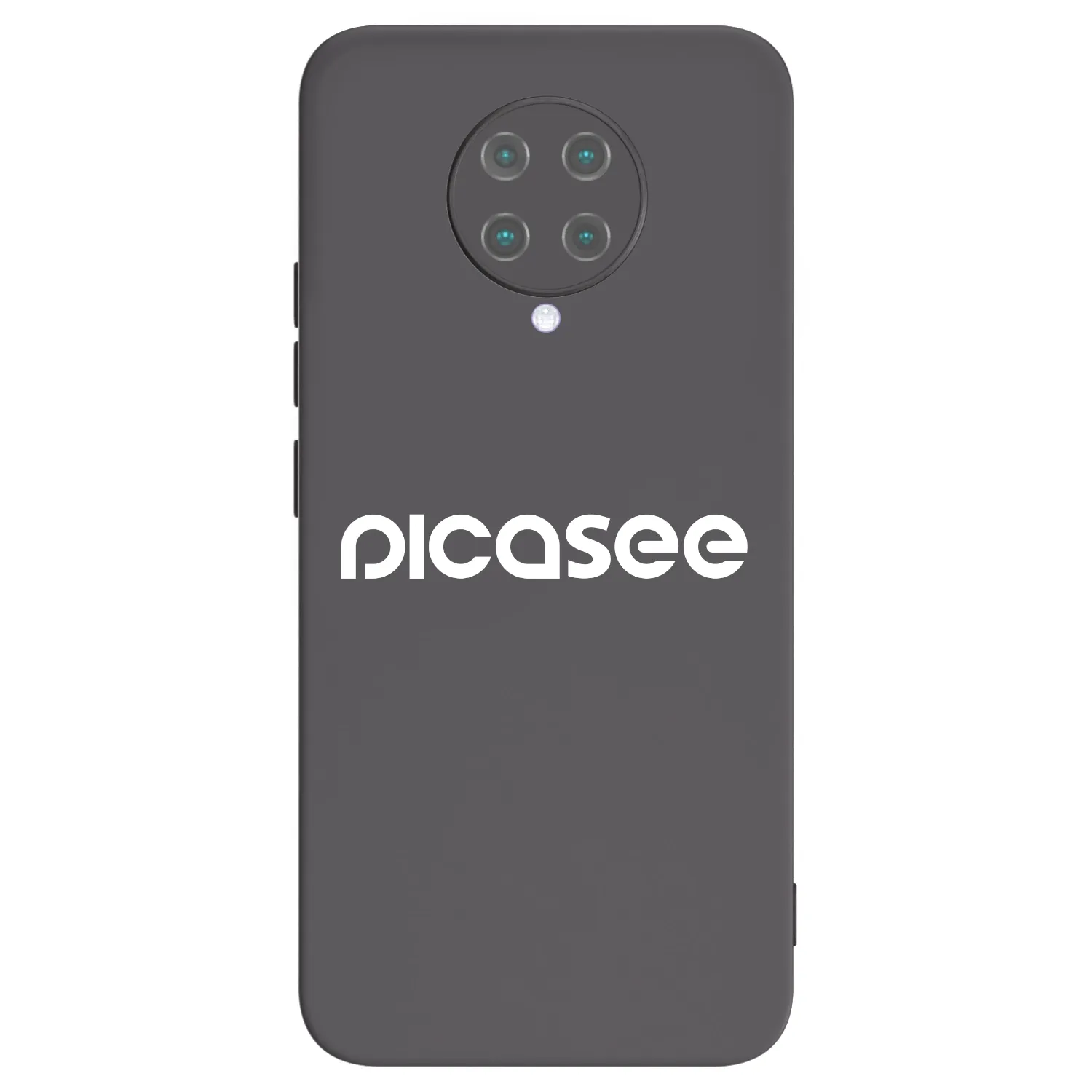 Picasee Xiaomi Poco F2 Pro Hülle - Schwarzes Silikon - Picasee - new logo - white