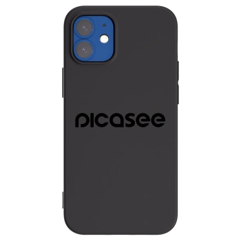 Picasee Apple iPhone 12 mini Hülle - Schwarzes Silikon - Picasee - new logo - black