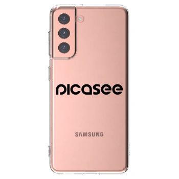 Picasee Samsung Galaxy S21 5G G991B Hülle - Transparentes Silikon - Picasee - new logo - black