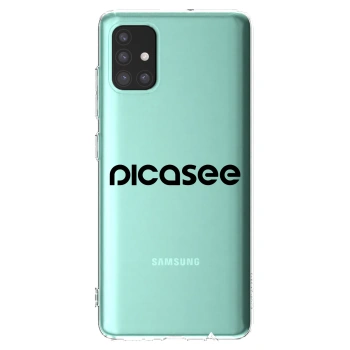 Picasee Samsung Galaxy M31s Hülle - Transparentes Silikon - Picasee - new logo - black