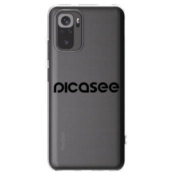 Picasee Xiaomi Redmi Note 10S Hülle - Transparentes Silikon - Picasee - new logo - black