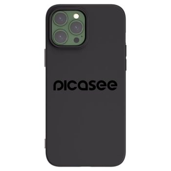 Picasee Apple iPhone 13 Pro Max Hülle - Schwarzes Silikon - Picasee - new logo - black