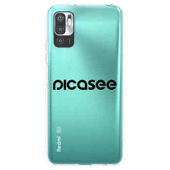 Picasee Xiaomi Redmi Note 10 5G Hülle - Transparentes Silikon - Picasee - new logo - black
