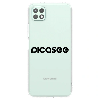 Picasee Samsung Galaxy A22 A226B 5G Hülle - Transparentes Silikon - Picasee - new logo - black