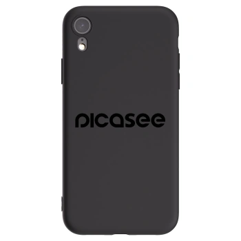 Picasee Apple iPhone XR Hülle - Schwarzes Silikon - Picasee - new logo - black