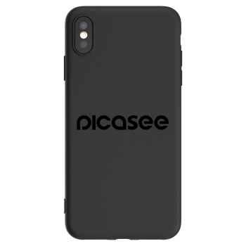 Picasee Apple iPhone XS Max Hülle - Schwarzes Silikon - Picasee - new logo - black