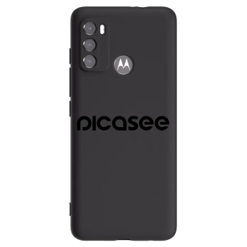 Picasee Motorola Moto G60 Hülle - Schwarzes Silikon - Picasee - new logo - black