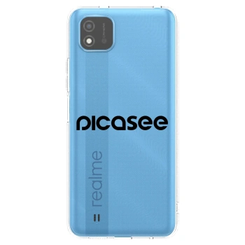Picasee Realme C11 (2021) Hülle - Transparentes Silikon - Picasee - new logo - black