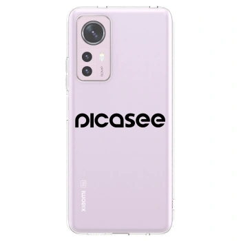 Picasee Xiaomi 12 Hülle - Transparentes Silikon - Picasee - new logo - black