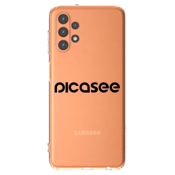 Picasee Samsung Galaxy A13 4G A135 Hülle - Transparentes Silikon - Picasee - new logo - black