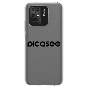 Picasee Xiaomi Redmi 10C Hülle - Transparentes Silikon - Picasee - new logo - black