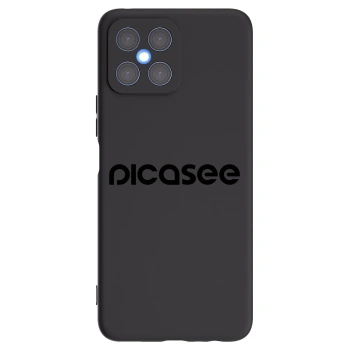 Picasee Honor X8 4G Hülle - Schwarzes Silikon - Picasee - new logo - black