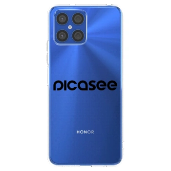 Picasee Honor X8 4G Hülle - Transparentes Silikon - Picasee - new logo - black