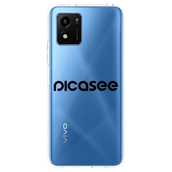 Picasee Vivo Y01 Hülle - Transparentes Silikon - Picasee - new logo - black