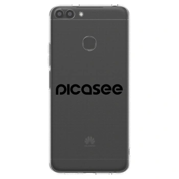 Picasee Huawei P Smart Hülle - Transparentes Silikon - Picasee - new logo - black