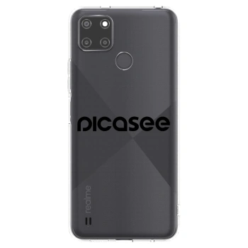 Picasee Realme C21Y Hülle - Transparentes Silikon - Picasee - new logo - black