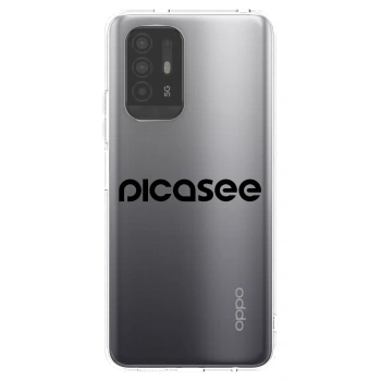 Picasee OPPO A94 5G Hülle - Transparentes Silikon - Picasee - new logo - black