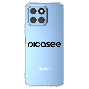 Picasee Honor X6 Hülle - Transparentes Silikon - Picasee - new logo - black