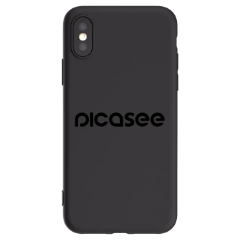 Picasee Apple iPhone X/XS Hülle - Schwarzes Silikon - Picasee - new logo - black