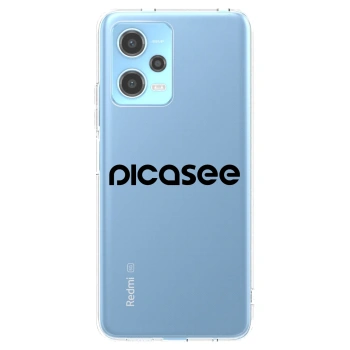 Picasee Xiaomi Redmi Note 12 5G Hülle - Transparentes Silikon - Picasee - new logo - black