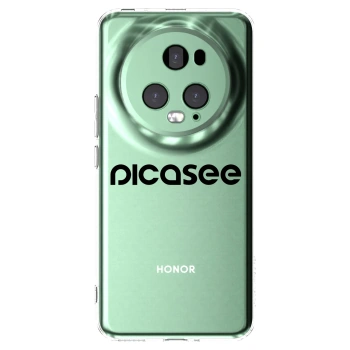 Picasee Honor Magic5 Pro Hülle - Transparentes Silikon - Picasee - new logo - black