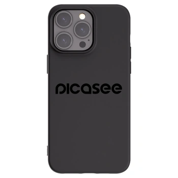 Picasee Apple iPhone 15 Pro Max Hülle - Schwarzes Silikon - Picasee - new logo - black