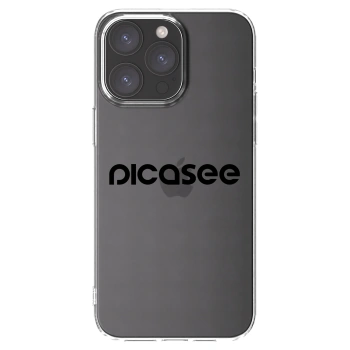 Picasee Apple iPhone 15 Pro Max Hülle - Transparentes Silikon - Picasee - new logo - black