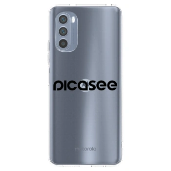 Picasee Motorola Moto G62 Hülle - Transparentes Silikon - Picasee - new logo - black