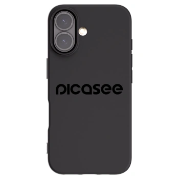 Picasee Apple iPhone 16 Hülle - Schwarzes Silikon - Picasee - new logo - black