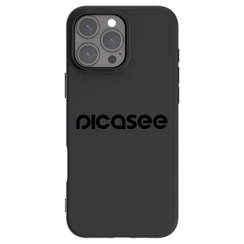Picasee Apple iPhone 16 Pro Max Hülle - Schwarzes Silikon - Picasee - new logo - black