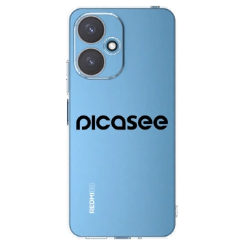 Picasee Xiaomi Redmi 13C 5G Hülle - Transparentes Silikon - Picasee - new logo - black