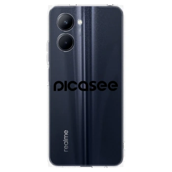 Picasee Realme C33 (2023) Hülle - Transparentes Silikon - Picasee - new logo - black