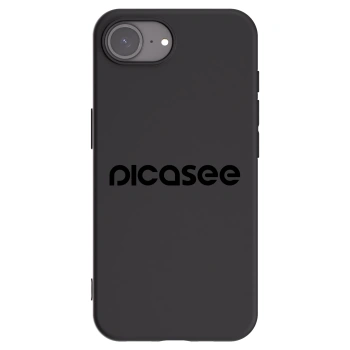 Picasee Apple iPhone 16e Hülle - Schwarzes Silikon - Picasee - new logo - black