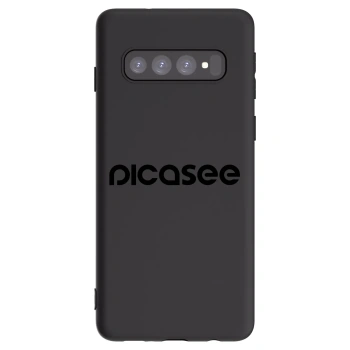 Picasee Samsung Galaxy S10 G973 Hülle - Schwarzes Silikon - Picasee - new logo - black